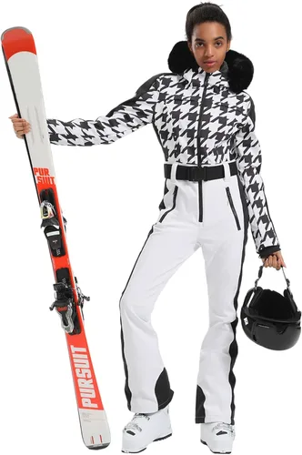 Vista 57 de GSOU SNOW Traje de esquí para mujer, traje de nieve de una pieza, para snowboard, delgado, aislante, impermeable, resistente al viento