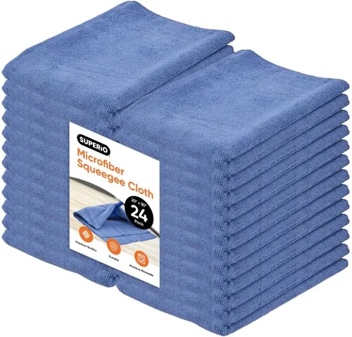 Vista 10 de Superio Toalla de microfibra para escobilla de goma extra grande de 20 x 30 pulgadas, paño de microfibra para limpiar casa, cocina, baño, libre