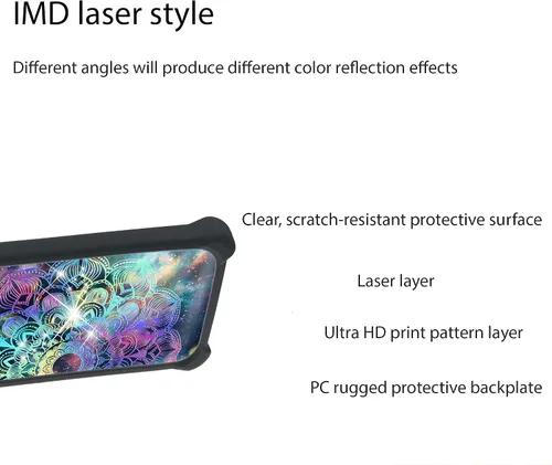 Vista 3 de Aroepurt Funda para Huawei Mate 20 PRO compatible con Huawei Mate 20 PRO con protector de pantalla de vidrio templado, PC + TPU 2 en 1, soporte
