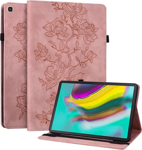 Vista 21 de Funda para Samsung Galaxy Tab S5e 10.5 2019 Modelo SM-T720/T725/T727, funda delgada de piel sintética con soporte multiángulo y soporte