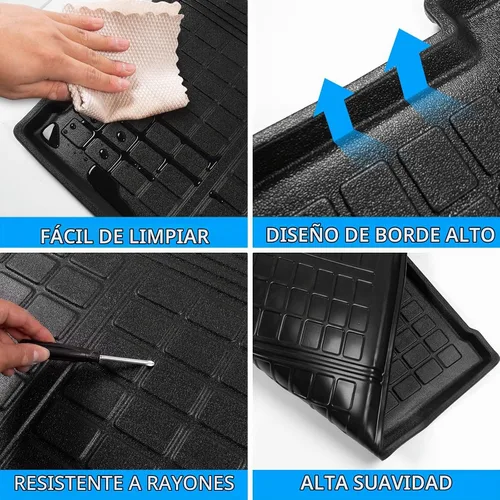 Vista 9 de Bomely Alfombrillas de Piso Compatible con Nissan Rogue 2021-2025 2026 Alfombrilla de Maletero Forro de Carga TPE Para Todo Clima Protector