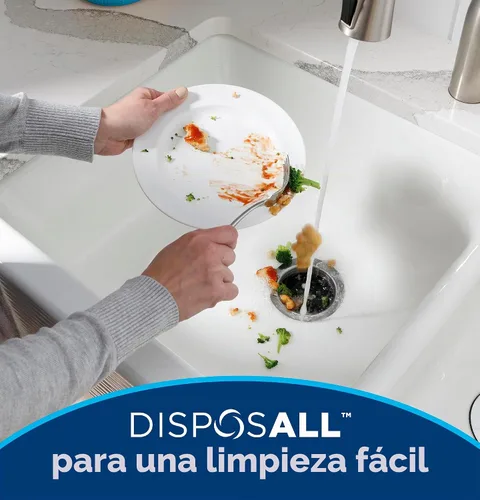Vista 3 de GE Disposall - Triturador de basura con alimentación continua, motor de 1/3 caballo de fuerza, bueno para moler: pasta cocida y cáscaras de frutas