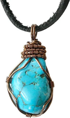 Vista 12 de Designs by Nature Gems Collar de cristal de piedra natal para hombre - Bronce antiguo