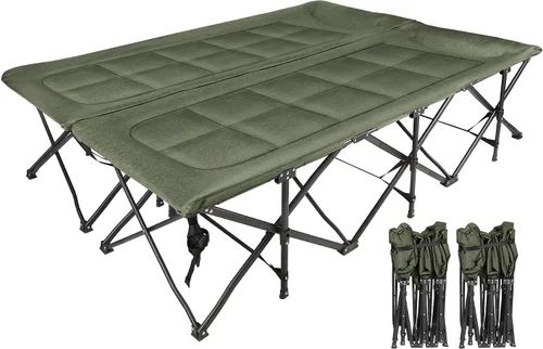 Vista 9 de REDCAMP Catres de Campamento de Tamaño Grande para Adultos 500lbs, 33.5'' Catres para Dormir Extra Anchos y Altos Resistentes, Catres XL Portátiles