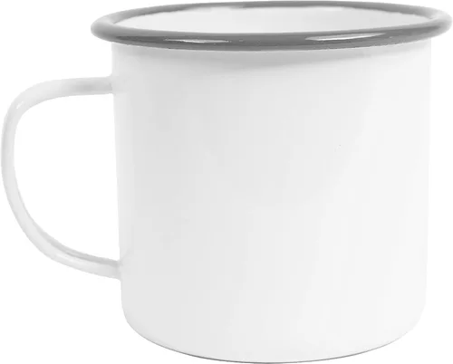 Vista 6 de Crow Canyon Home Splatter Enamelware - Taza grande de 16 onzas, color negro