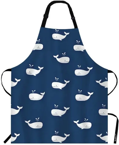 Vista 6 de Fox Tales - Delantal de cocina con babero para chef restaurante, limpieza del hogar, pintura, Multi-001