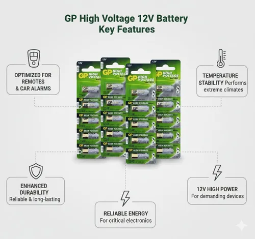 Vista 3 de GP – Baterías alcalinas 12 V tamaño 23AE Paquete