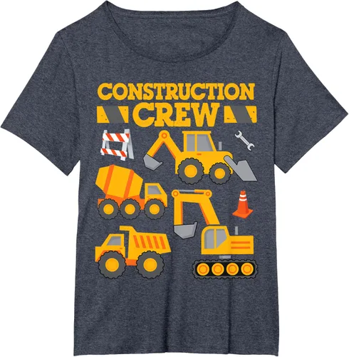 Vista 79 de Construction Crew Worker Excavator - Camiseta para niños y niñas Negro