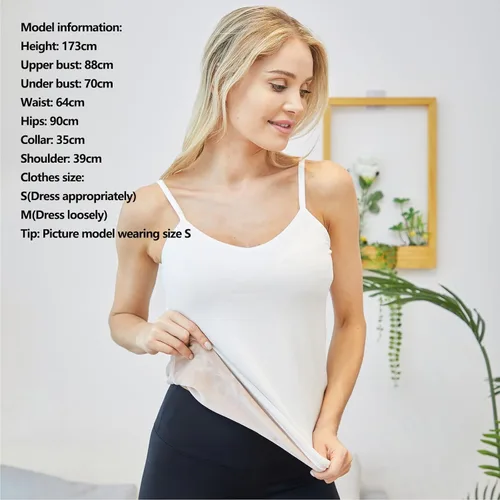 Vista 2 de Xtinmee Camiseta térmica sin mangas para mujer, camisola de poliéster con forro polar térmico