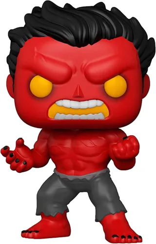 Vista 3 de Funko Pop! Marvel: Figura de vinilo Red Hulk – Edición especial exclusiva #854 Mulitcolor (Chase - Glow)