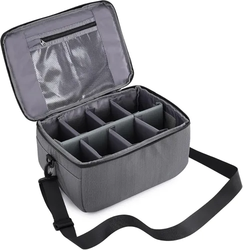 Vista 8 de Koolertron - Bolso universal para cámara DSLR, con particiones acolchadas forradas para lentes, funda protectora impermeable, para Canon/Nikon/Sony