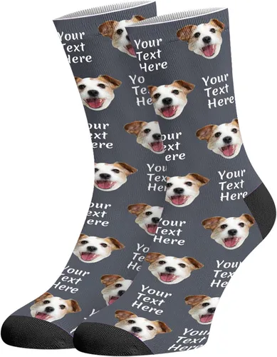 Vista 13 de D-Story Custom Face Socks with Photo Novelty Crew Sock Personalized Gift 01