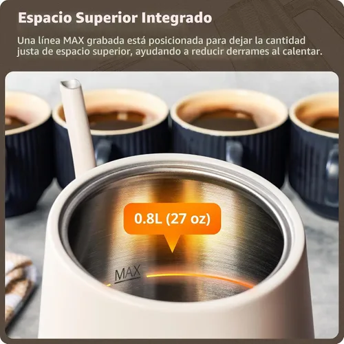 Vista 9 de Greater Goods - Hervidor eléctrico de cuello de cisne, 1200W de acero inoxidable con control de temperatura de precisión, hervido rápido, sin BPA