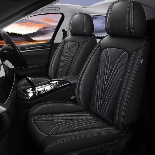 Vista 13 de 2 Front Seat Covers Fit for Mazda Mazdaspeed3 2008-2013: Waterproof Leather Car Seat Covers Breathable Automotive Seat Cushion Protector