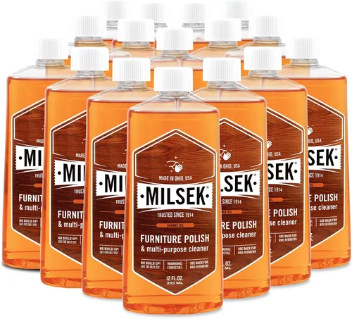 Vista 12 de Milsek ORR-4 Limpiador de Muebles cera, con Aceite de naranja, Transparente, 12 onzas