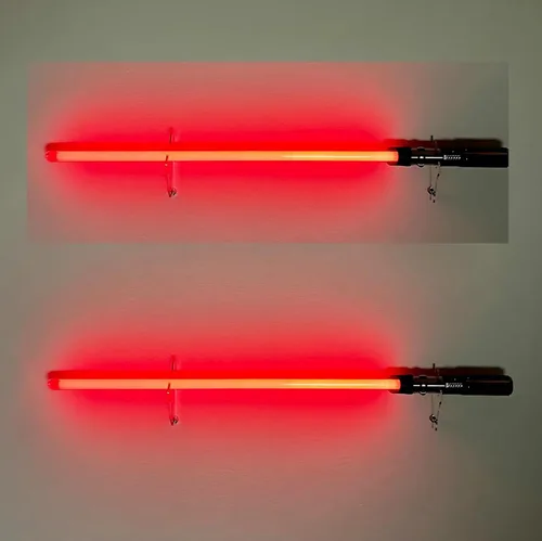 Vista 4 de WANLIAN Estante para sables de luz, estante para sables de luz montado en la pared, adecuado para espadas, 1 par de sables de luz (transparente)