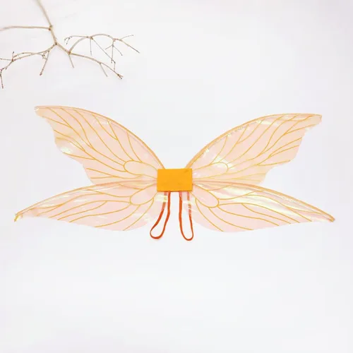 Vista 7 de Alas de hadas para niñas alas de mariposa alas de hadas brillantes transparentes para disfraz Halloween cosplay