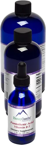 Vista 10 de Vitamina B5 Gotas de ácido pantoténico 500% DV Líquido B5 Suplemento Vegano Vitamina B Complejo Líquido Rápida Absorción Rápida Gotas Líquidas Apoyo