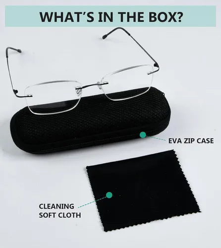 Vista 6 de Eyekepper Rimless Reading Glasses Women, Readers Frameless Wireless Magnifying Cheaters, Womens Reader Eyeglasses, Scratch Resistant for