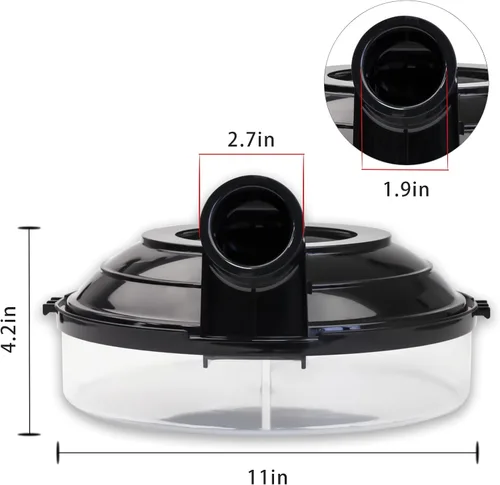 Vista 2 de Sartén de agua de 2 cuartos (cuenca) compatible con aspiradora Rainbow, repuesto para bandeja de agua original de 2 cuartos de galón (lavabo)