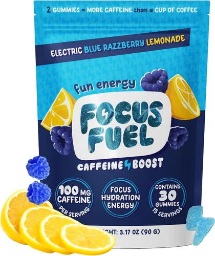 Vista 13 de FocusFuel Energy Chews - Sabor a sandía (15 porciones) - 100 mg de cafeína + L-teanina + B12, magnesio - Impulso de energía totalmente natural - Sin