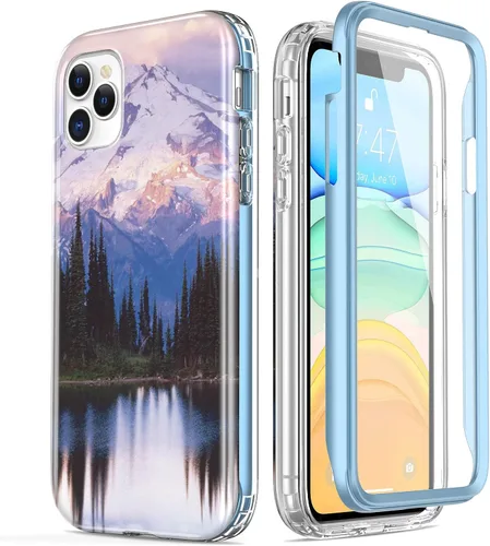 Vista 9 de ESDOT - Funda para iPhone 11 Pro Max, con protector de pantalla integrado, funda de grado militar con diseño de moda para mujeres y niñas, funda