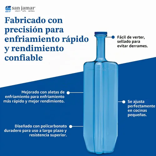 Vista 2 de Paleta de refrigeración de alimentos, San Jamar Rapi-Kool, 128 oz, azul