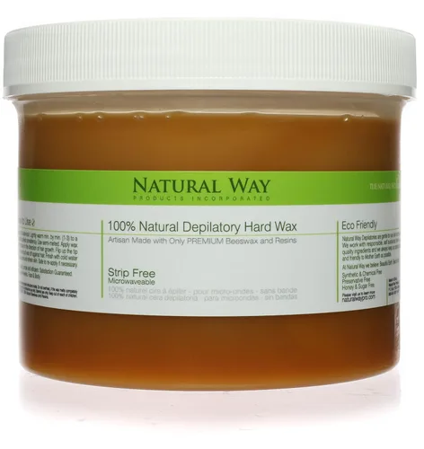 Vista 2 de Natural Way Cera dura: Depilación facial y corporal Barra facial con fórmula de árbol de té, para piel normal a grasa
