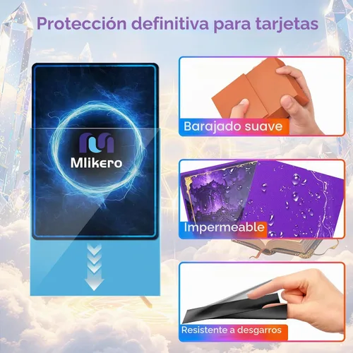 Vista 5 de Mlikero 1000 fundas para tarjetas, fundas para tarjetas de béisbol para tarjetas estándar, 10 colores fundas para tarjetas intercambiables aptas