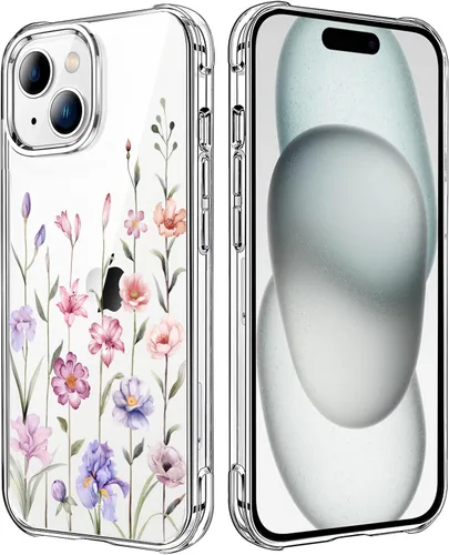 Vista 98 de Funda transparente de girasol compatible con iPhone SE 2022 SE 2020 7 8, funda trasera floral para niñas y mujeres, funda protectora transparente
