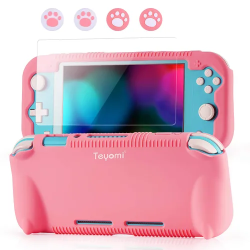 Vista 11 de Teyomi Protective Case Compatible with Nintendo Switch Lite, Silicone Protective Cover for Nintendo Switch Lite with Tempered Glass Screen