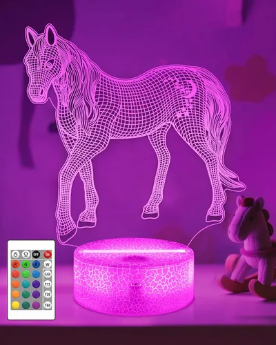 Vista 10 de Attivolife Luz nocturna de jugador de fútbol americano para niños, lámpara LED de ilusión de rugby 3D, 16 colores cambiantes con control remoto
