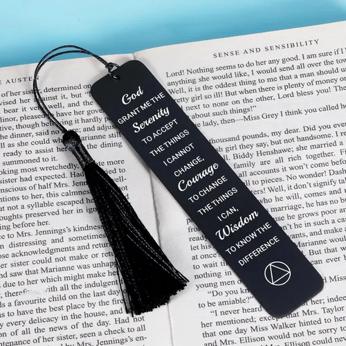 Vista 3 de Sobriety Recovery AA Gifts - Marcadores cristianos para mujeres y hombres, marcadores religiosos con versículos bíblicos