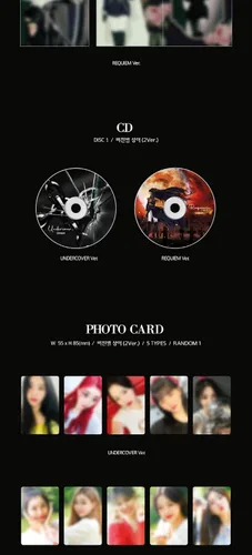 Vista 2 de DREAMUS CRAXY WHO AM I 3er Mini álbum Light Pack CD+Póster+Photobook+Photocard+Tracking (versión UNDERCOVER)