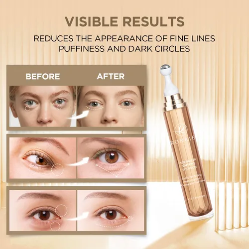 Vista 4 de RONKIE Crema de Ojos para Ojeras - Crema Bajo los Ojos con Retinol de Cafeína - Reduce las Bolsas Debajo de los Ojos y las Líneas Finas