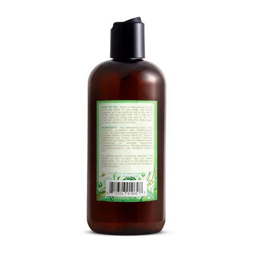 Vista 7 de Just Nutritive Gel de hierbas para cabello rizado Gel para peinar y acondicionar el cabello encrespado 16 onzas
