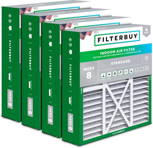 Vista 13 de Filterbuy Filtro de aire MERV 8 Essential Dust & Allergy Defense de 10 x 17 x 2 pulgadas (paquete de 4), filtros exteriores plisados electrostáticos