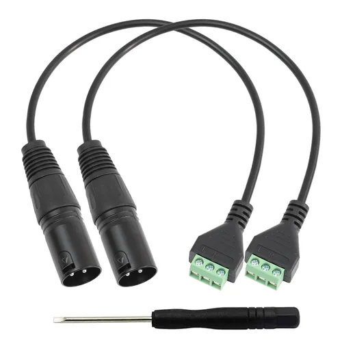 Vista 8 de Cable de extensión XLR de tres pines macho/hembra a terminal de 3 pines para altavoces, micrófono, sonido, equipo de iluminación de escenario