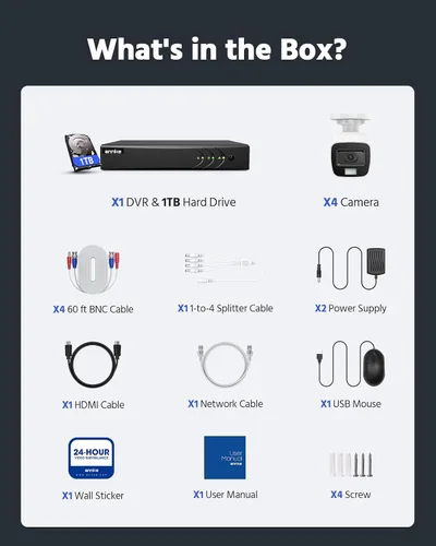 Vista 8 de ANNKE 8CH 3K Lite 2MP CCTV Sistema de cámara de seguridad con cable al aire libre, 1TB HDD