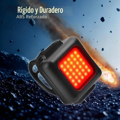 Vista 3 de Juego de luces de bicicleta para montar de noche, luz recargable