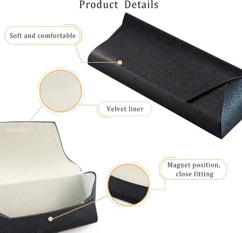 Vista 2 de LifeArt Funda rígida para gafas de sol funda de piel sintética de moda ligera