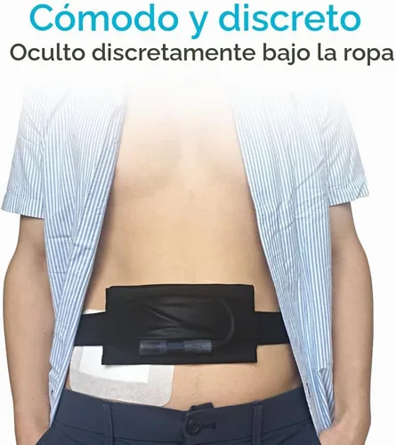 Vista 5 de Cinturón de diálisis peritoneal transpirable con bolsa de malla elástica para tubo de alimentación Peg/G/J, accesorios de transferencia, accesorios