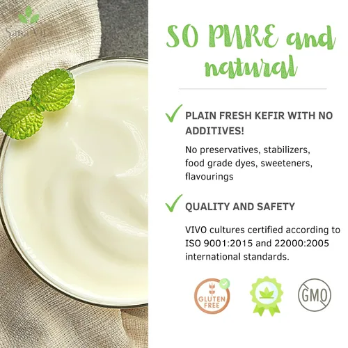 Vista 7 de VIVO Kefir Starter (5 cajas) Hace hasta 30 cuartos de galón de kéfir