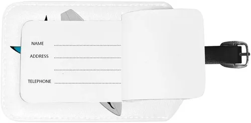 Vista 3 de Guitong - Etiqueta de equipaje de viaje para equipaje, mochila, maleta, identificador de viaje, piel inteligente, tiburón blanco, viajes, negocios