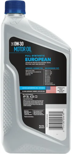 Vista 215 de Valvoline SynPower Full aceite sintético para motor, 1 Cuarto de galón, Ambar