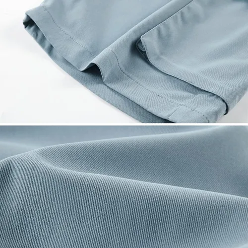 Vista 7 de Msmsse Pantalones cortos de senderismo para mujer, suaves, informales, ligeros, deportivos, hasta la rodilla, pantalones cortos de verano