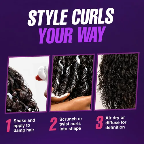 Vista 5 de EBIN NEW YORK Curl & Twist Supreme Curl Defining Mousse, 2.7 onzas líquidas