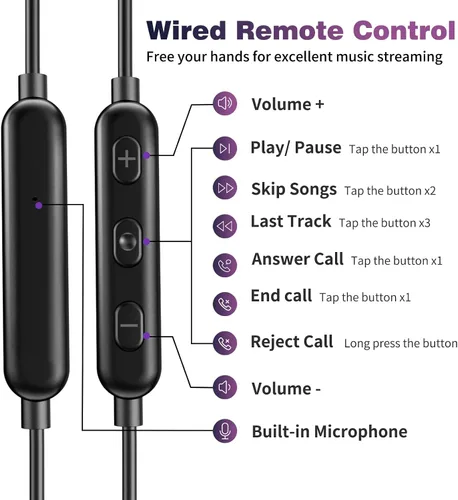 Vista 5 de COOYA - Auriculares USB C, auriculares con cable para iPhone 17, 16, 15 Pro Max, color morado Magnetic Bass Noise Canceling Type C In-Ear Púrpura