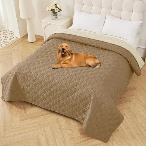 Vista 84 de Smiry Funda Impermeable para Cama de Perro Manta para Mascotas, Manta Suave y Lavable para Perros para Muebles Cama Sofá Sofá Reversible, a Cuadros