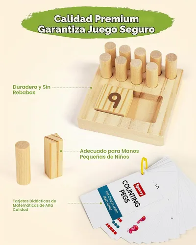 Vista 7 de SYNARRY Tableros de madera para contar, manipuladores de matemáticas